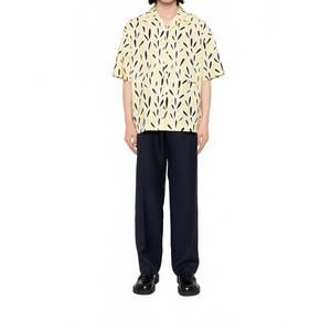 NEW JACQUEMUS la chemise jean in print yellow/black